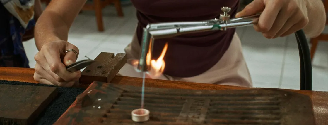Hands-on silver jewellery workshop in Canggu