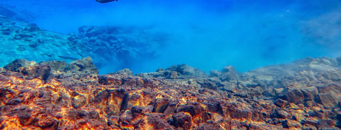 Snorkel between Continents in Silfra