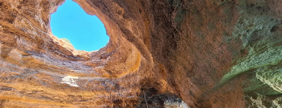 Caves in the Algarve and dolphin-watching boat tour from Albufeira