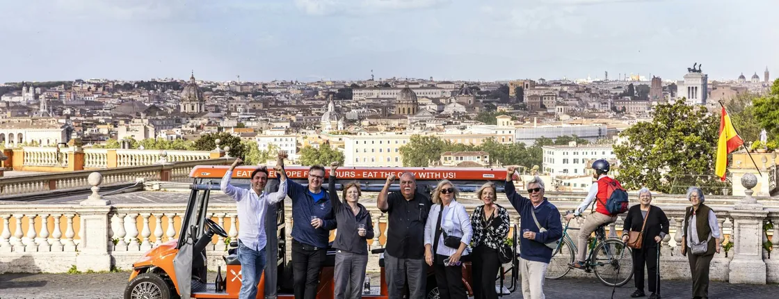 Rome VIP food tour on a private golf cart