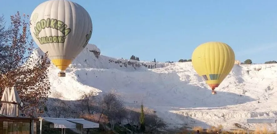 Pamukkale sunrise hot air balloon ride from Kusadasi