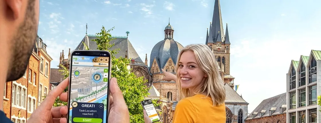 Self-guided digital scavenger hunt in Aachen