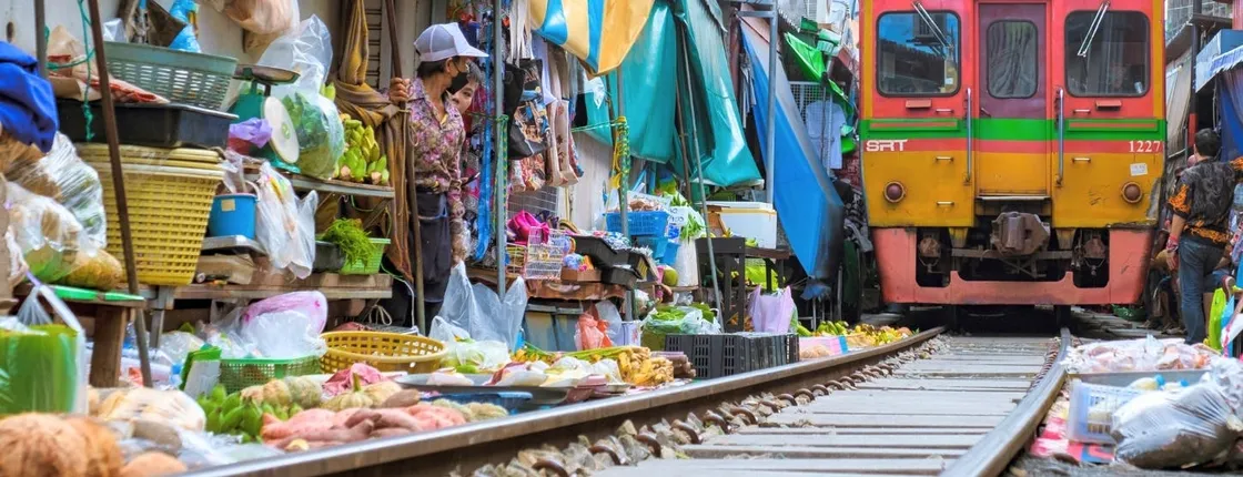 Amphawa Floating Market and Maeklong Railway Market tour