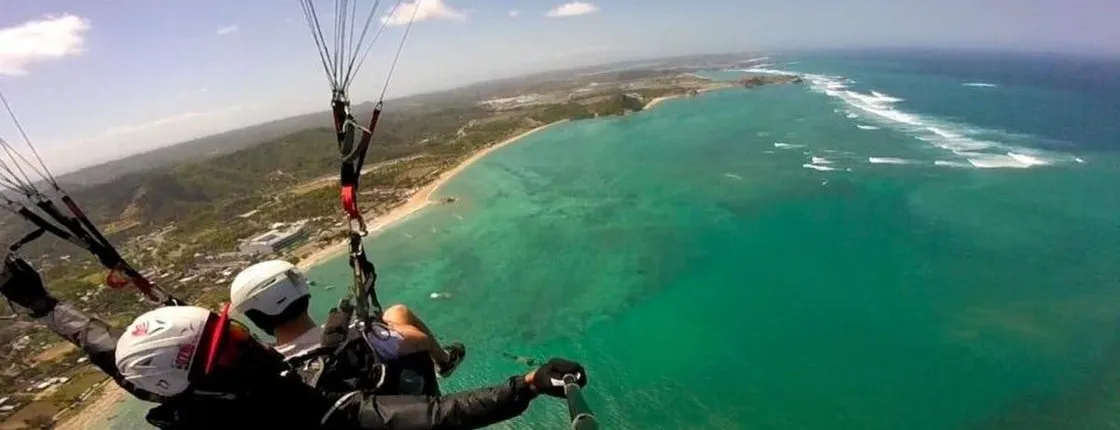 Tandem Paragliding with Pilot and Beach Tour in Lombok