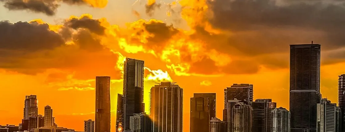Miami sunset cruise of Biscayne Bay and millionaires' homes