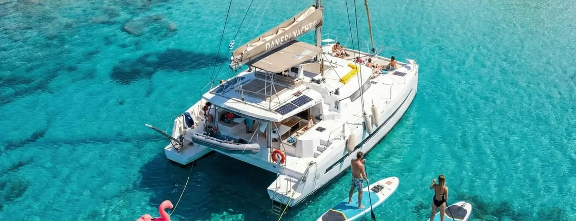 Afternoon catamaran cruise to Chrissi Island with dinner