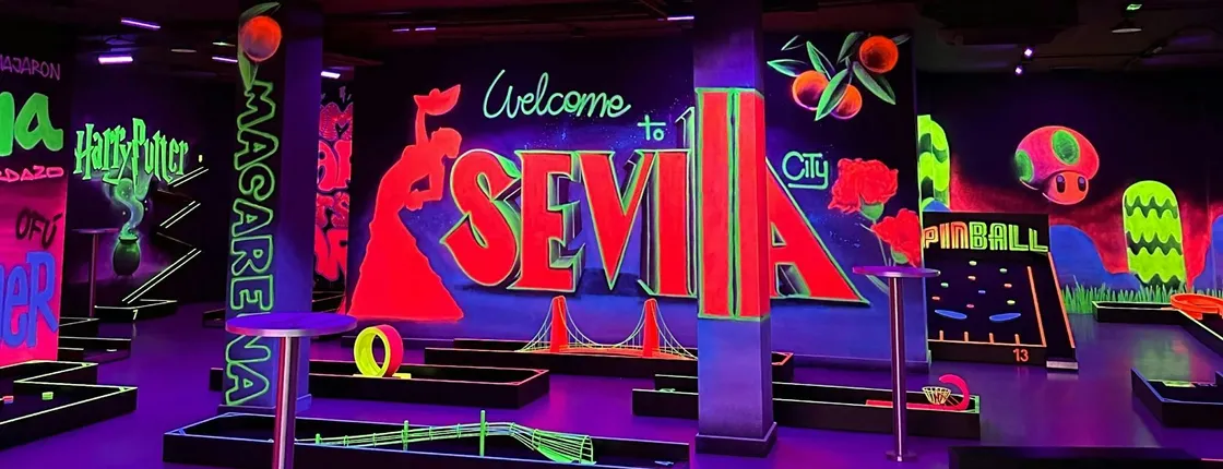 UV minigolf adventure in Seville
