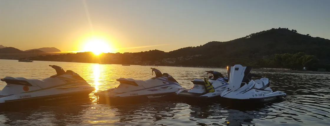 Mallorca jet ski excursion at sunset