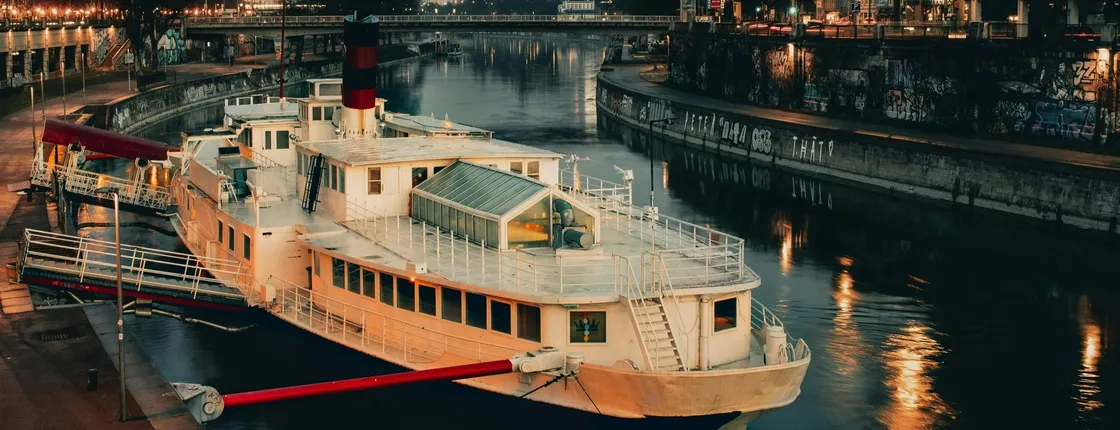 Vienna evening Danube cruise with audio guide and e-SIM