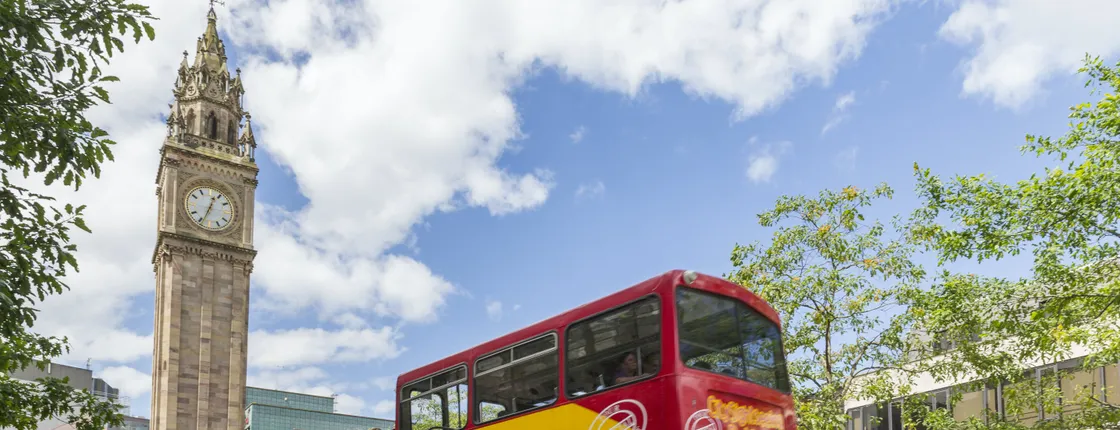 City Sightseeing hop-on hop-off bus tour of Belfast