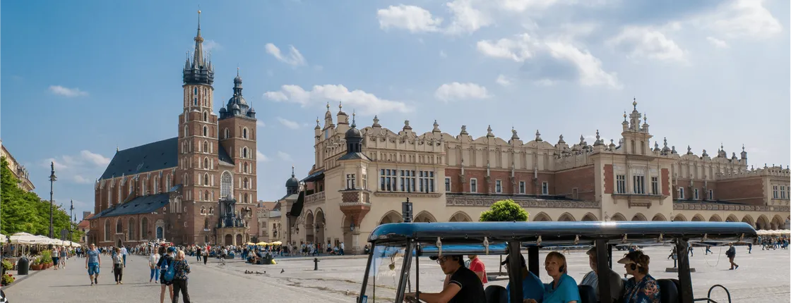 Electric car tour of Kraków city