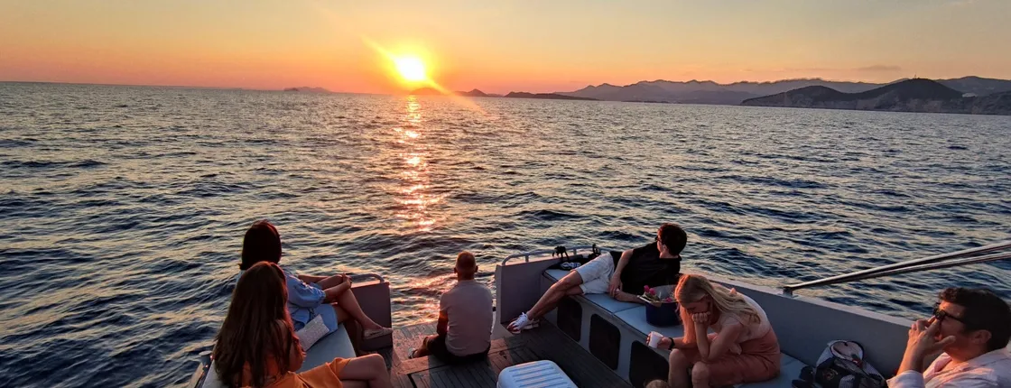 Golden hour sunset cruise from Dubrovnik