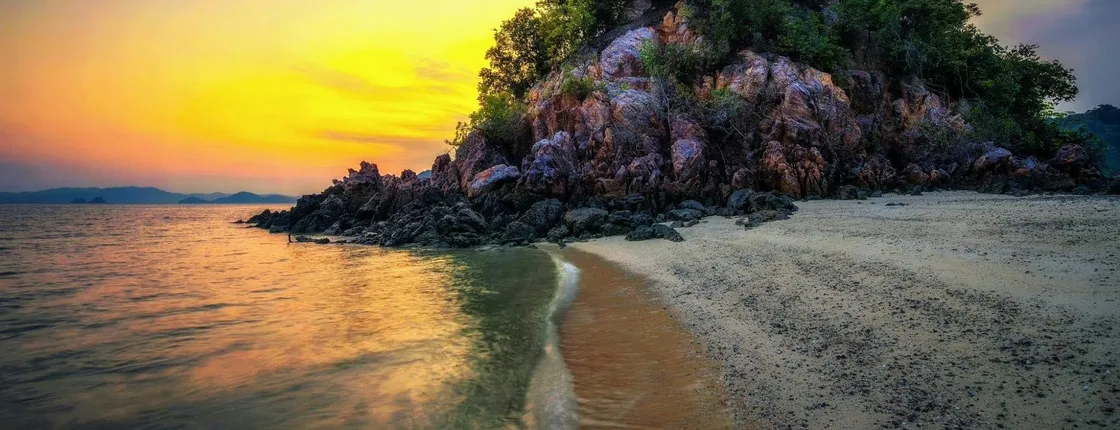 Krabi Lagoon boat tour with beach BBQ and bioluminescent swim
