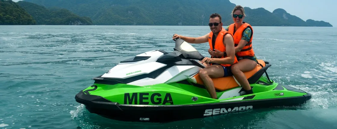 Jet ski island hopping off Langkawi