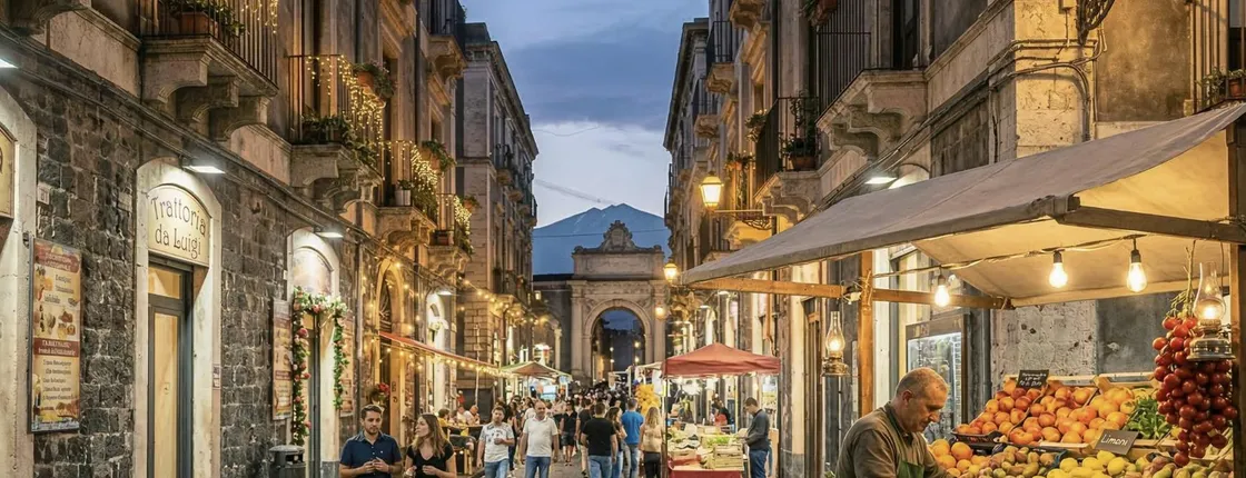 Evening street food tour in Catania