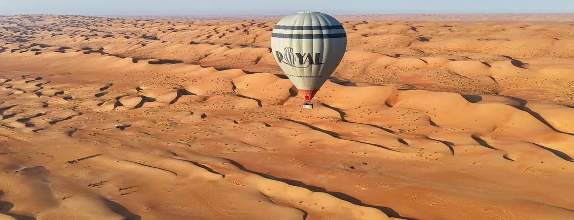 Hot air balloon adventure over Wahiba Sands