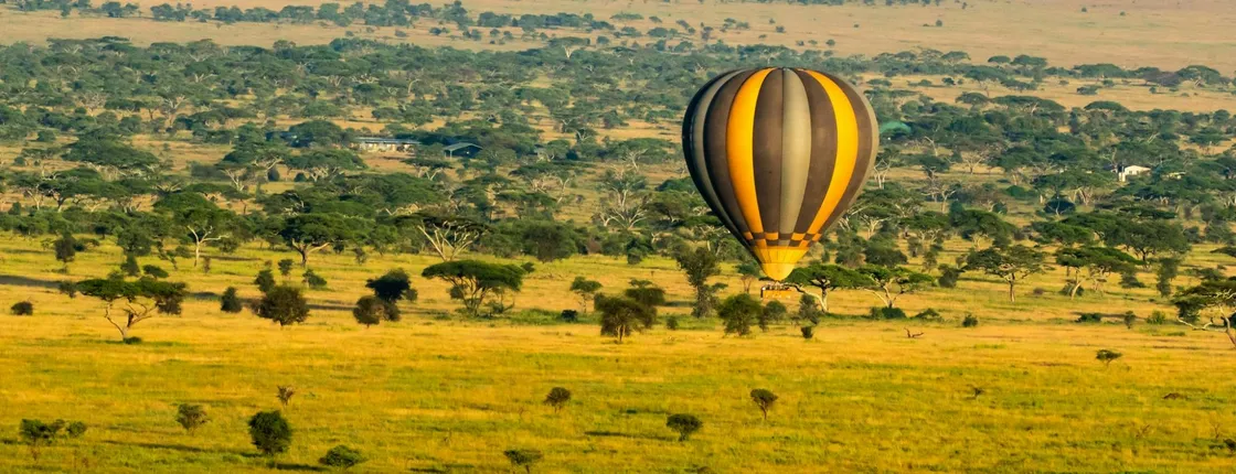 Serengeti National Park private three-day safari with hot air balloon