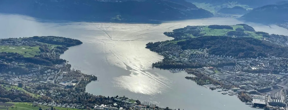 Lucerne from above private helicopter tour from Buttwil