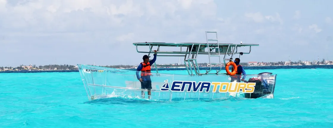 Nichupte Nature Reserve & Caribbean Sea crystal clear boat tour