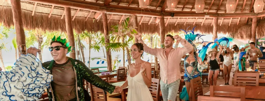 Ride and beach party at Cozumel