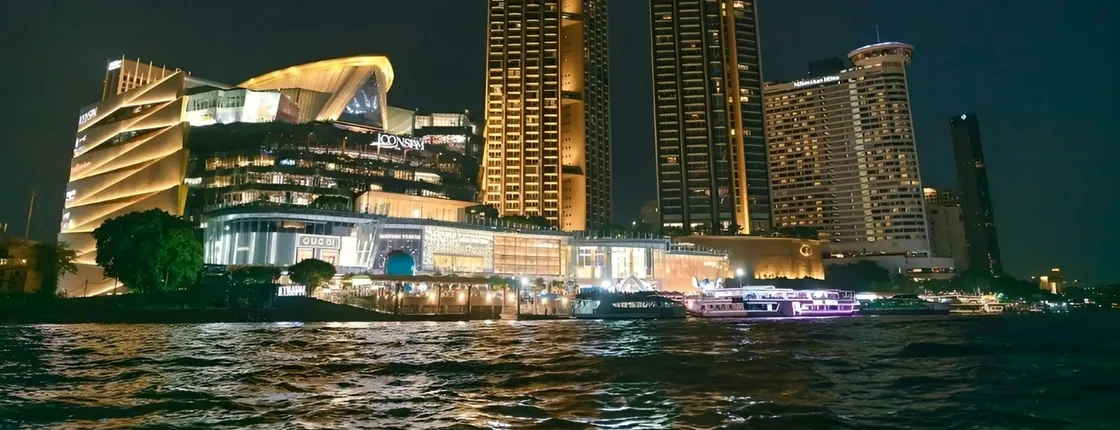 Chao Phraya River longtail boat cruise with night city views