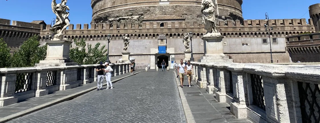 Castel Sant'Angelo access with panoramic views of Rome