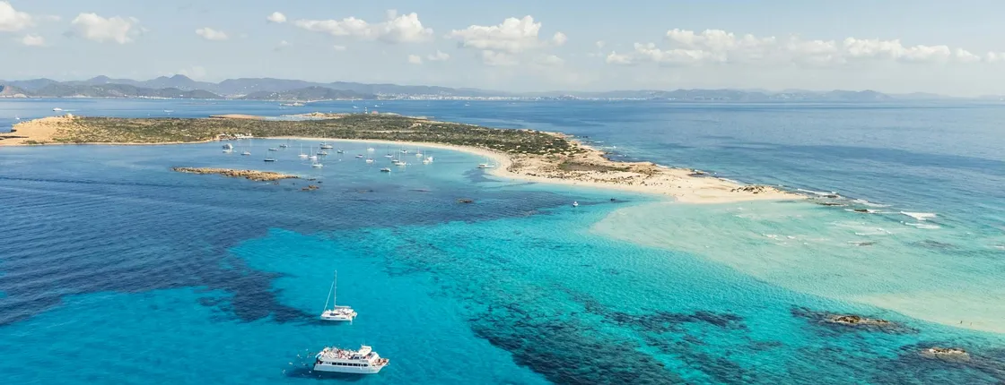 Ibiza to Formentera boat trip with open bar and water sports