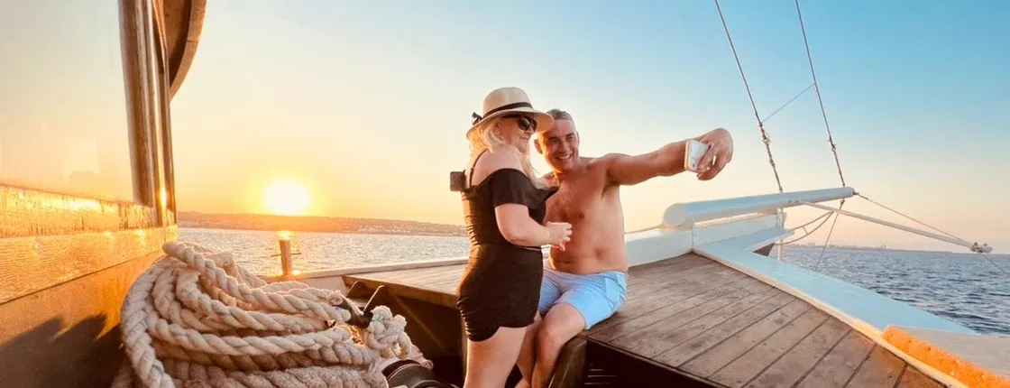 Sunset cruise with unlimited drinks along Lindos Bay