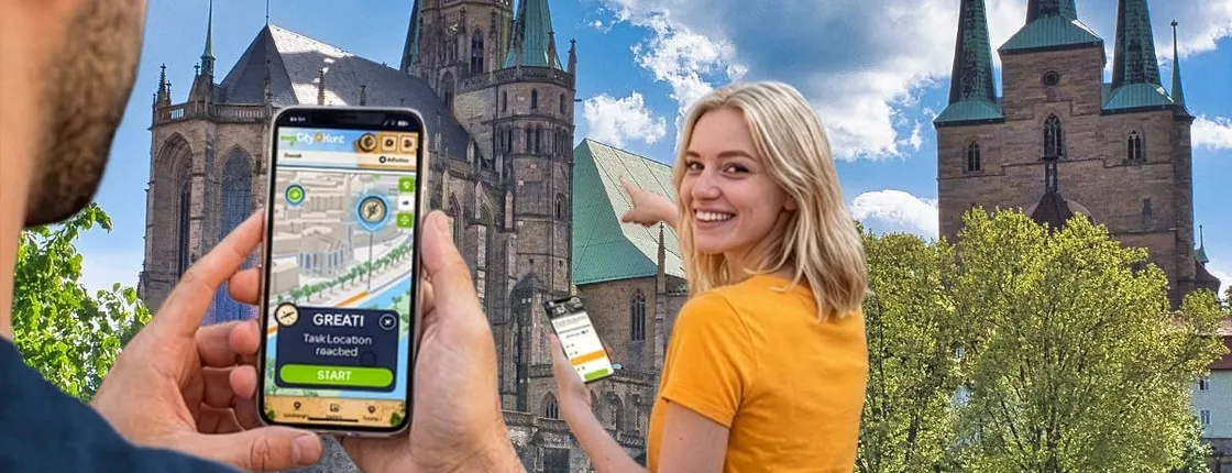 Self-guided digital scavenger hunt in Erfurt