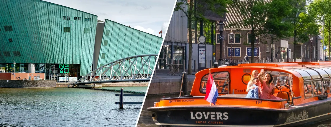 NEMO Science Museum and 1-hour Amsterdam canal cruise
