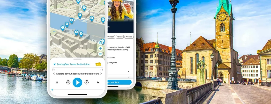 Zurich self-guided walking tour with audio app