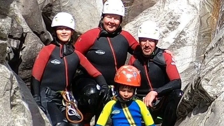 Boggera cannoning for families adventure in Valle di Cresciano