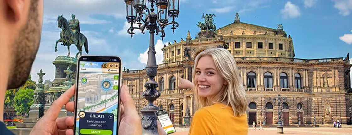 Self-guided digital scavenger hunt in Dresden