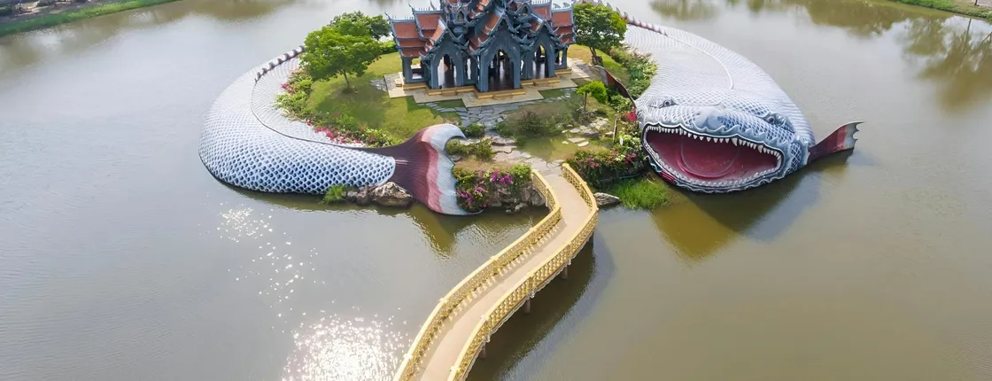 Muang Boran Ancient City ticket with replicas of Thai historical sites