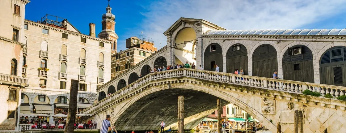 Traditional gondola ride on Venice’s Grand Canal