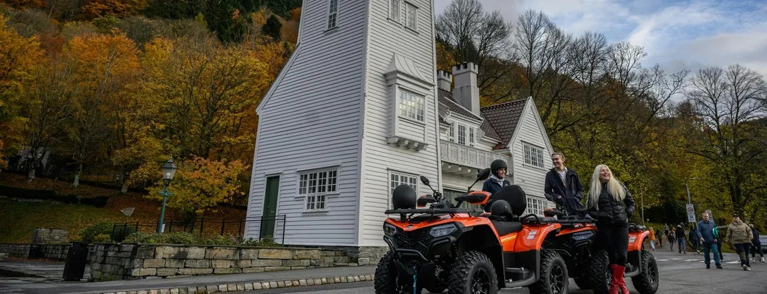 Guided quad tour from Bergen city centre to scenic vistas