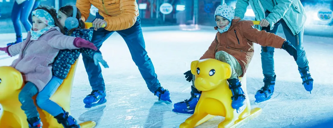 Entrance to PLAYMOBIL® funpark to experience winter magic