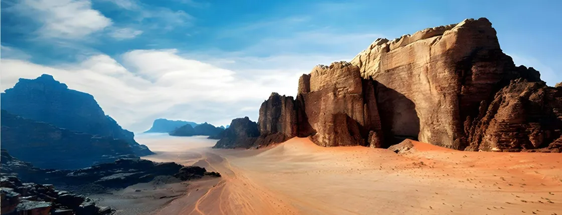 Wadi Rum desert valley private tour from Dead Sea