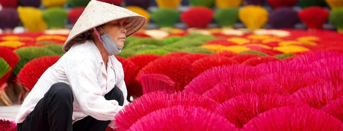 Quang Phu Cau Incense Village and Ninh Binh Tour with Lunch