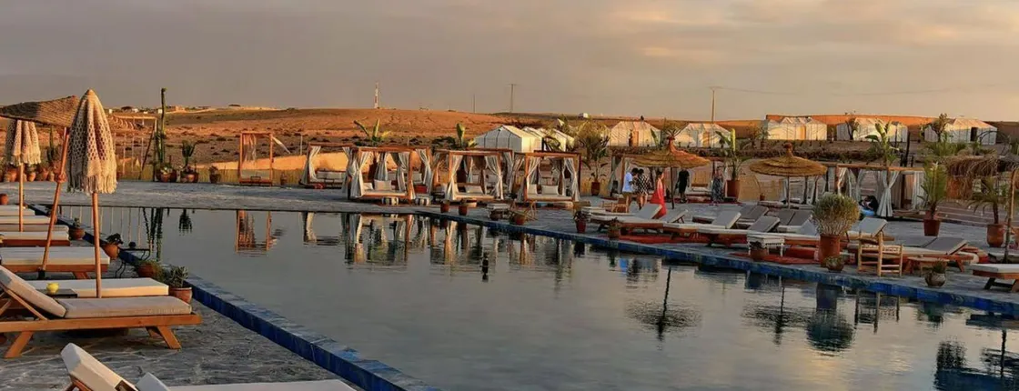 Agafay Desert night pass experience with dinner and pool access
