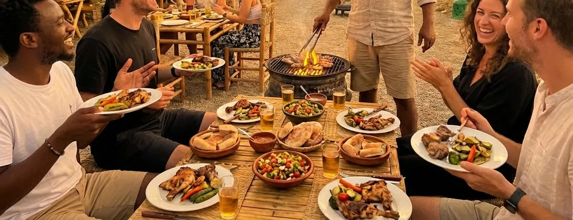 Camel ride, dune buggy and Moroccan BBQ dinner