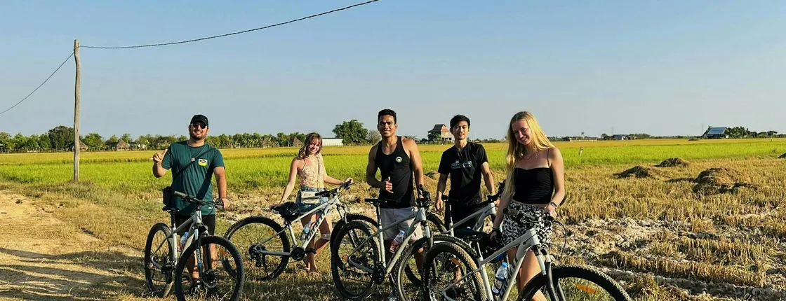 Siem Reap sunset countryside cycling tour