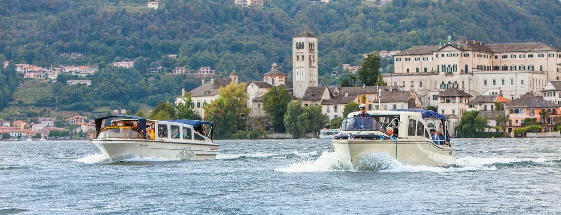 Boat transfer from Lake Orta to San Giulio Island