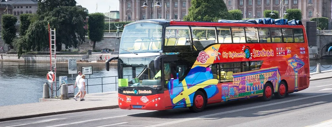 24-Hours Hop On-Hop Off Sightseeing Bus Ticket in Stockholm