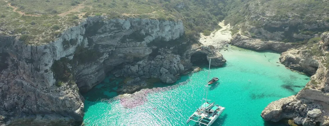 Es Trenc beach catamaran tour with barbecue