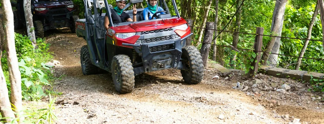 Side-by-side buggy off-road tour to Jorullo Point glass viewpoint