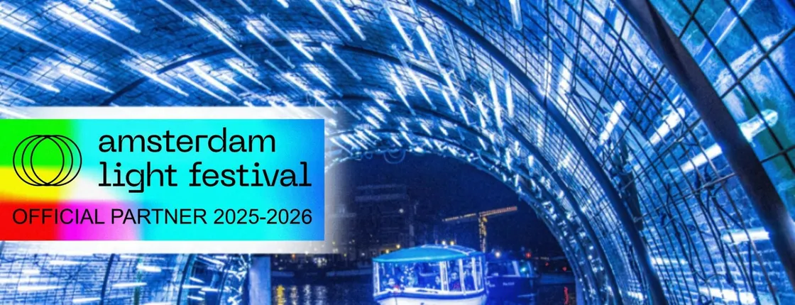 Amsterdam Light Festival canal cruise on a luxury boat