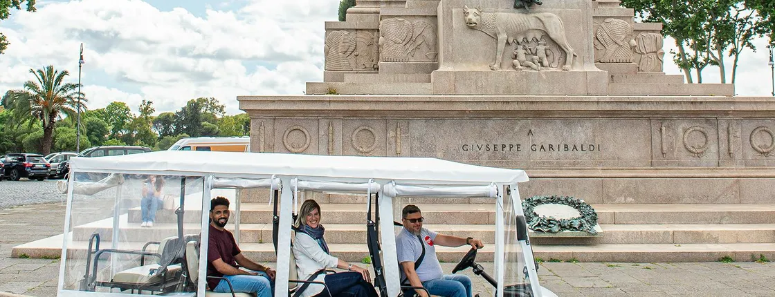 Rome private golf cart tour with iconic sights and views