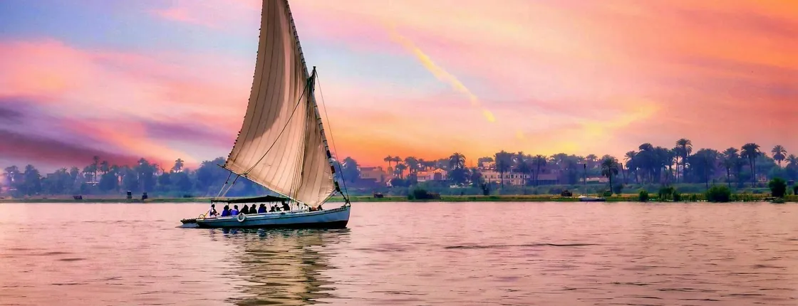 Sunset Banana Island Nile experience onboard a felucca from Luxor