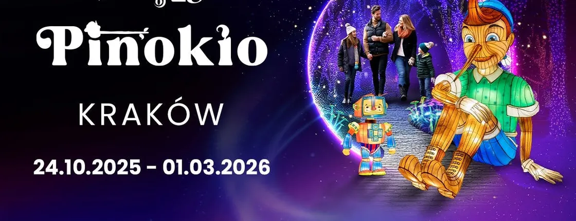 Pinocchio Garden of Lights exhibition in Kraków